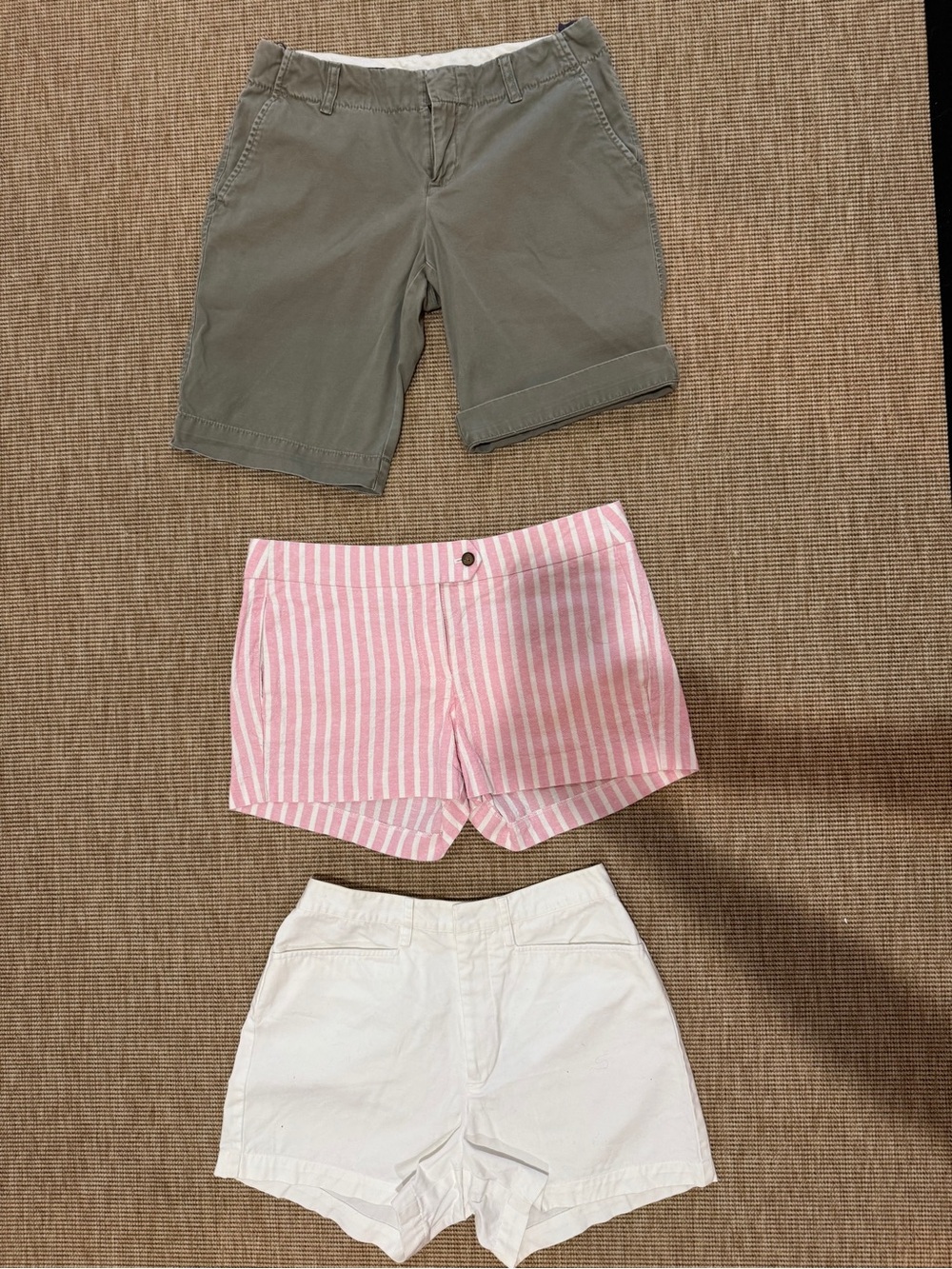J. Crew Pink and White Striped Women’s Shorts